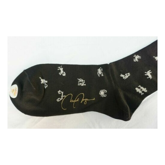 VK Nagrani Men's Dress Socks Over The Calf Zodiac L365 BLACK image {3}