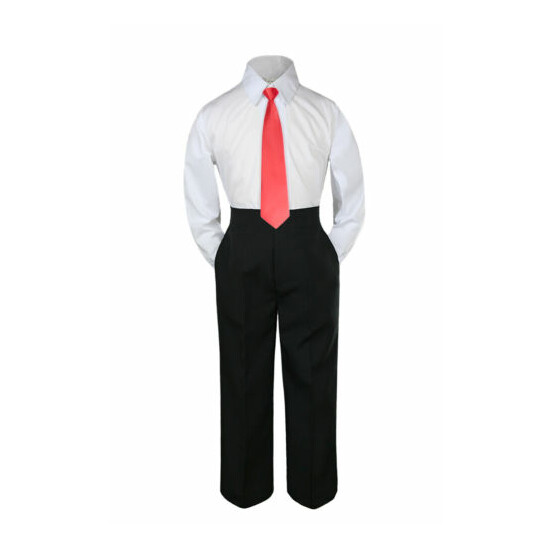 3pc Red Tie Shirt Suit Outfit for Baby Boy Toddler Kid Pants Color by Selection image {2}