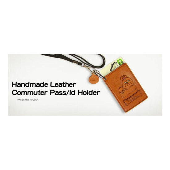Bulldog Handmade Leather Commuter ID Metro Pass Card Holder *VANCA* #26446 image {4}