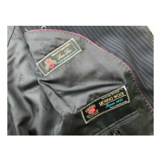 Prontomoda Men Blazer Two Button Sport Coat Jacket Designed in Italy Merino Wool image {7}