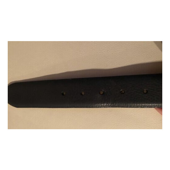 Lejon Designer Black Leather Belt MADE IN USA size 36 Awesome image {3}