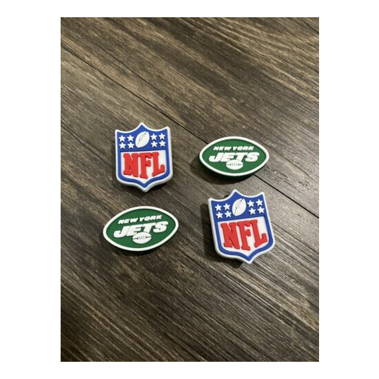 New York Jets Football Team Charm For Crocs Shoe Charms - 4 Pieces image {1}
