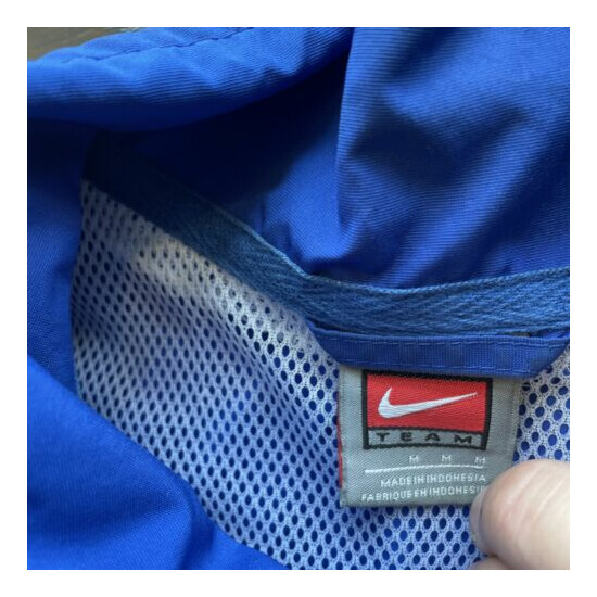 Nike Team Mens Warm Up Jacket; Windbreaker Blue Basketball Jacket Size Med; #28 image {4}