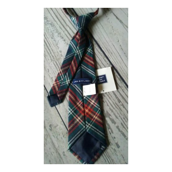 Janie & Jack Boy's Neck Tie Red Navy Blue green plaid Holiday Size Up to 3 / image {4}