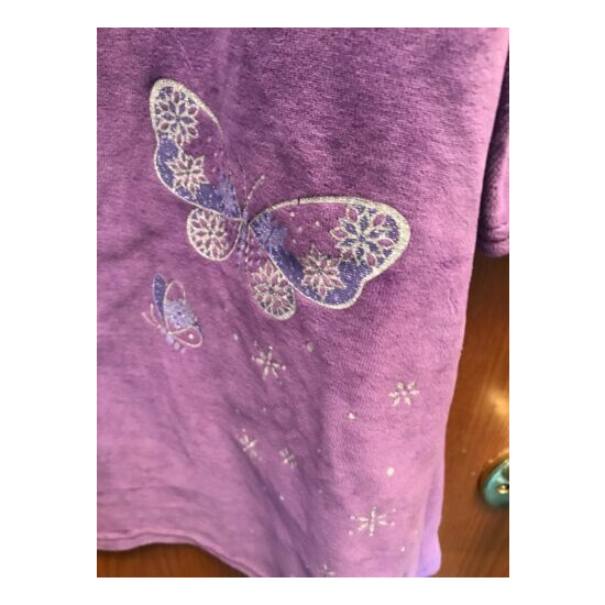 Girls Club Purple Embroidered Butterfly Juniors Size 12 Dress image {3}