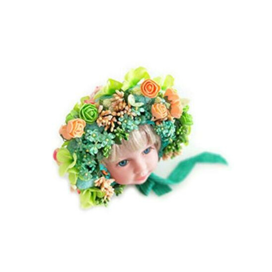 Flowers Florals Hat Newborn Baby Photography Props Handmade Colorful Bonnet Hat image {5}