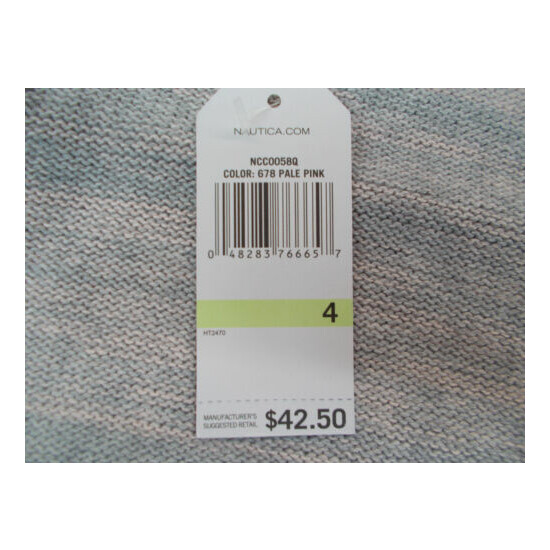 Girls Nautica $42.50 Pale Pink Fade to Gray Sweater Size 4 - 6X image {3}