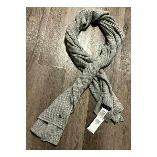 POLO RALPH LAURE SCARF WOOL CASHMERE 70'' X 23'' BIG SCARF RETAIL $158 NWT image {1}