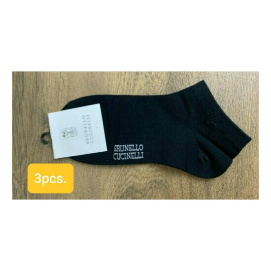 Black everyday men Socks 3pcs in pack, size 41-44EU/ 8.5-11.5 US, 100% cotton Thumb {1}