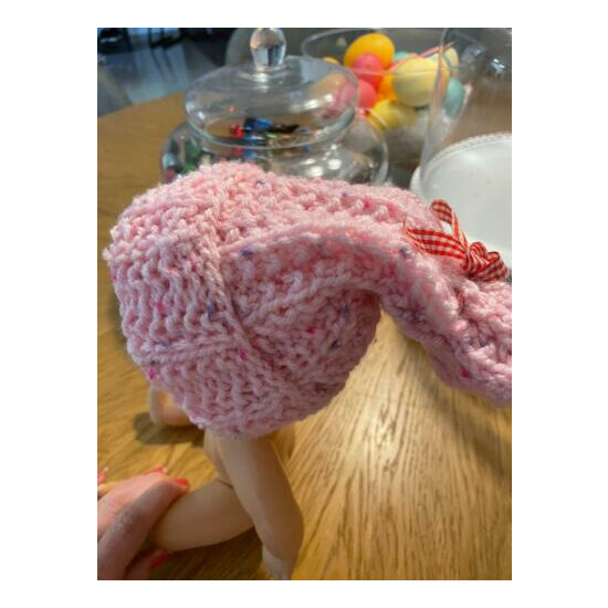 Amazing Beautiful Handmade NewBorn Baby Pink Hat, Unique, Pink image {6}