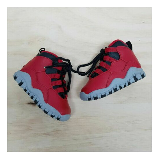 NIKE Baby Boys Size EUR 18.5 or US 3c / UK 2.5 Red Air Jordan Sneakers image {1}
