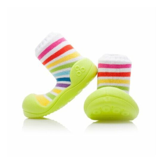 ATTIPAS RAINBOW GREEN infant size shoes sensitive feet stylish non slip boots image {2}
