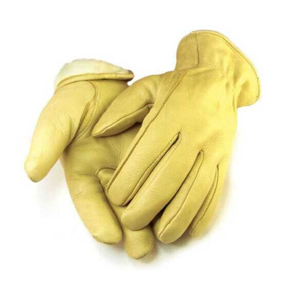 Northstar Mens Full Grain Tan Deerskin Gloves Lined 100 gram 3M Thinsulate 013T image {1}