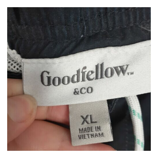 Goodfellow NWT Board Shorts Swimsuit ~ Sz XL ~ Black,White,Teal ~ Stretchy Waist image {2}