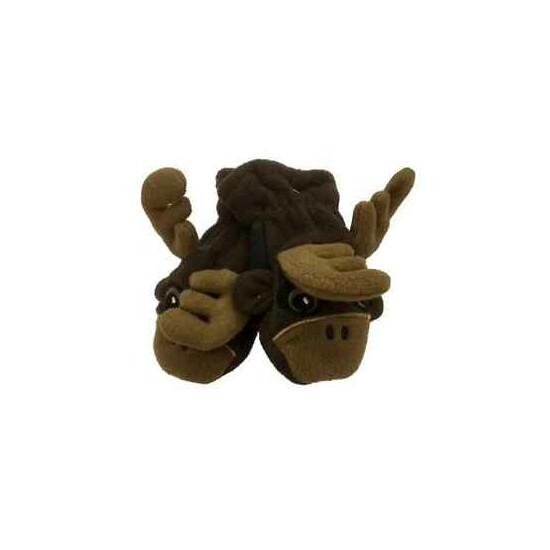 CP Infant Boys Brown Microfleece Moose Mittens image {1}