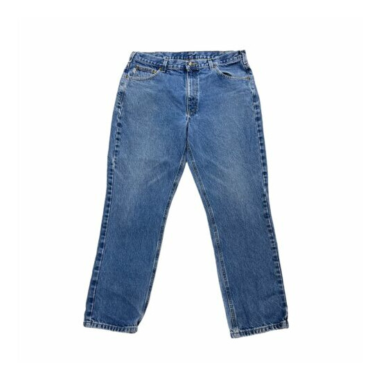 Carhartt Tapered Jeans | Vintage 90s Retro Designer Workwear Denim Trousers VTG Thumb {1}