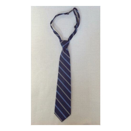 Kids Boys Childrens Place TCP necktie neck tie dark blue white stripes 2T 3T 4T image {1}