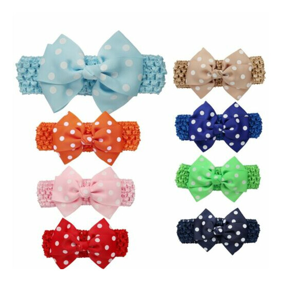 Girls Wave Headbands Bowknot Hair Accessories For Girls Infant Hair Band image {1}