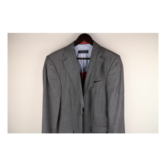 Tommy Hilfiger SamyJr-Davis Men Blazer Jacket Business Casual Grey Wool size 94 image {2}
