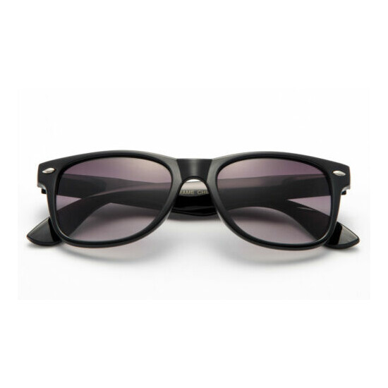 Kids Sunglasses Black Frame Classic Retro Eyewear Boys Girls Lead Free UV 100% image {3}