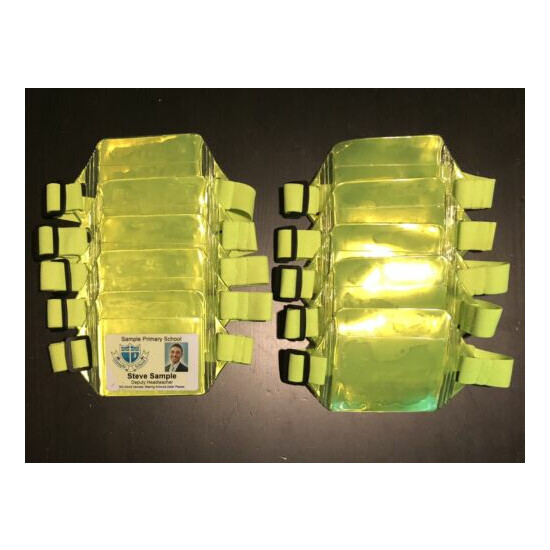 10-PACK HI-VIZ Adjustable-Armband ID Card/Badge Holders *Security*Health&Safety image {1}