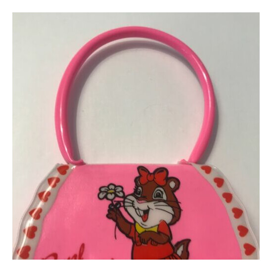 Vintage Royal Gorge Plastic Pink Child’s Purse with Mirror image {4}
