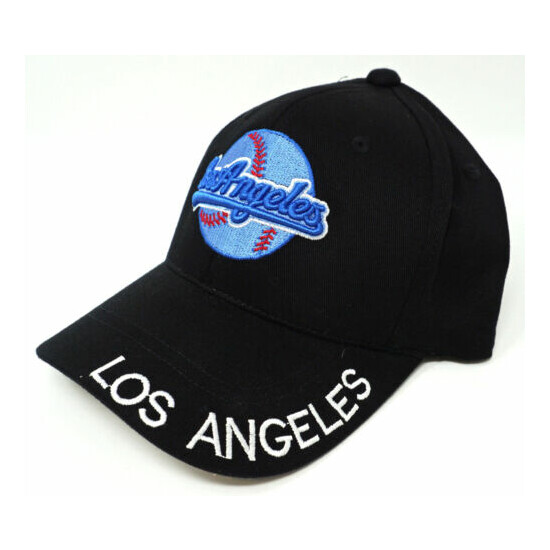 Los Angeles Childrens Youth Kids Adjustable Baseball Cap Hat Black New image {2}