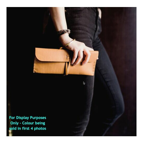 RUSTICO - Premium Full Grain Leather Pouch - Hand Sewn - Rustic Brown image {6}