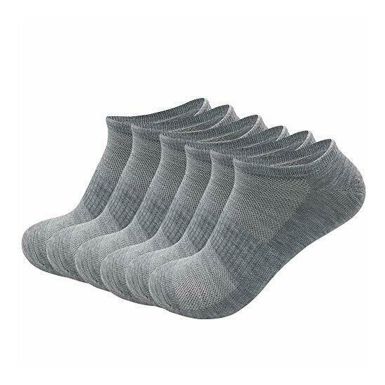 6 Pairs Mens Ankle Socks with Cushion Breathable Low Assorted Colors , Sizes  image {1}