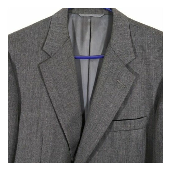 Hickey Freeman Nordstrom 100% Wool Sport coat Blazer Gray 2-Button Mens 42 image {3}
