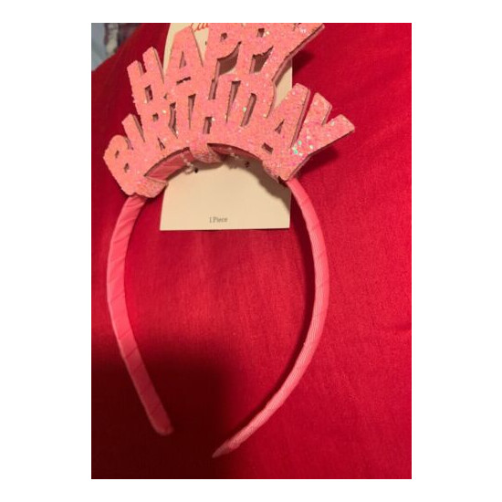 Toddler Girls' Happy Birthday Headband - Cat & Jack™ Pink image {3}