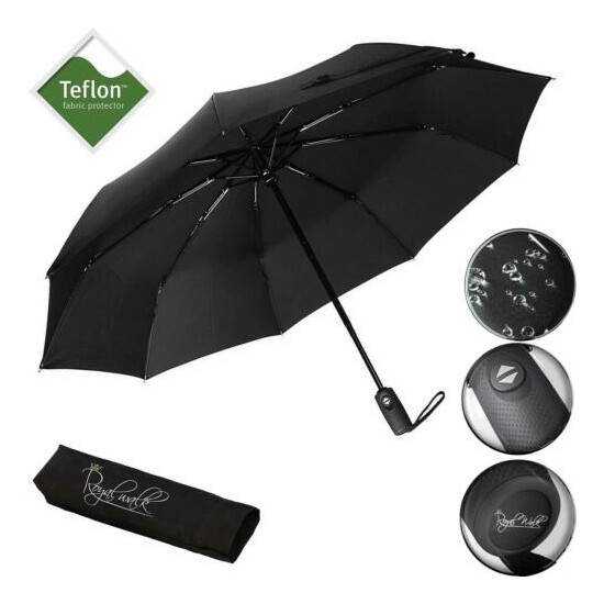 Royal Walk Umbrella Windproof Double Vented Travel Umbrella with Teflon 102cm image {2}