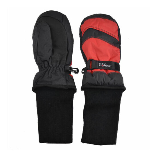 SnowStoppers Extra-Long Cuff 2-Tone Nylon Mittens for Ages 6 months -12 years  image {4}