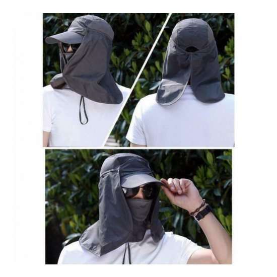 Sun Uv 360° Protection Cap Hat Camping Hunting Neck Face Cover Mask for Fishing image {3}
