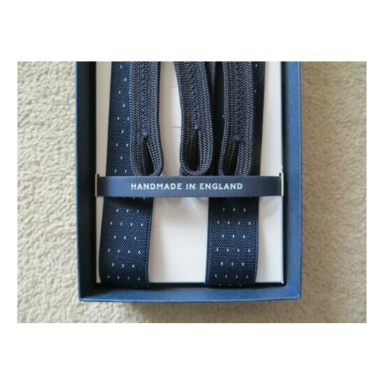 DRAKES BLUE SPOTTED DOT BRACES NEW IN BOX Thumb {3}