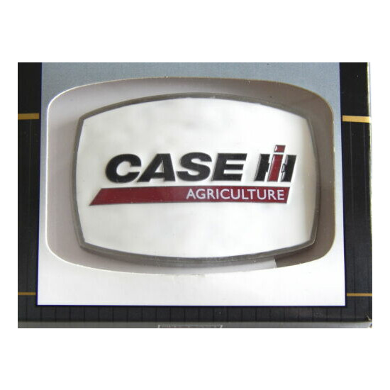 Case IH Agriculture White Enamel Belt Buckle image {1}
