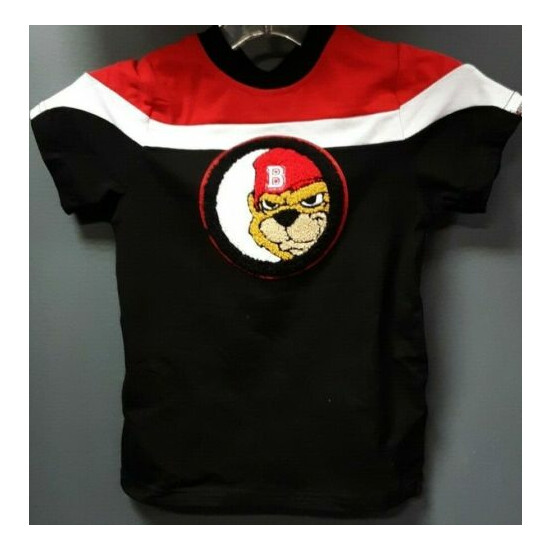US Toddler / Baby / Kids Black Keys Bear T shirt - Black/Red image {1}
