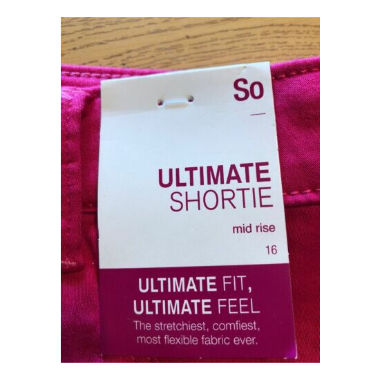 SO Girls PINK ULTIMATE SHORTIE SHORTS 16 Mid Rise Retail $20 (s-blk-10-11) image {4}