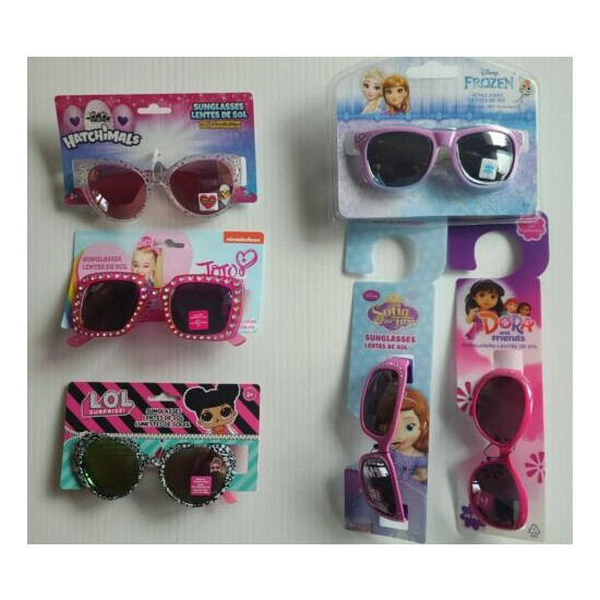 Girls Sunglasses L.O.L., Sofia, Dora, Hatchimal JoJo Siwa, Frozen New 6 Pair image {1}