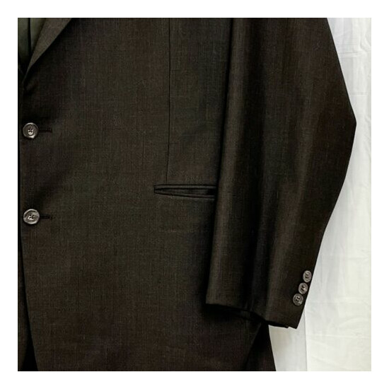 Gilbert & Lodge 100% Wool 2 Button Suit Jacket Men 48L Brown image {3}