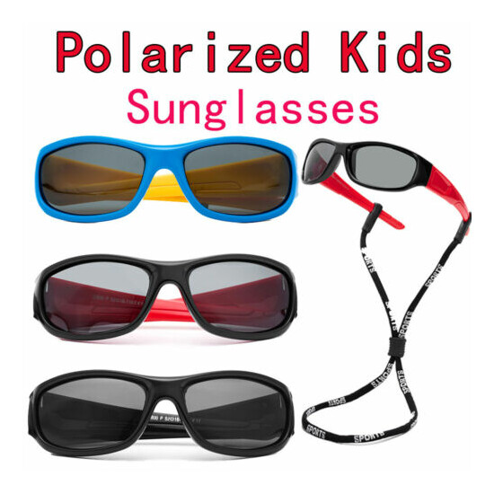 Kids (Age 3-12) Eyeglasses Frames Polarized Sunglasses Boys Girls Sport Cycling image {1}