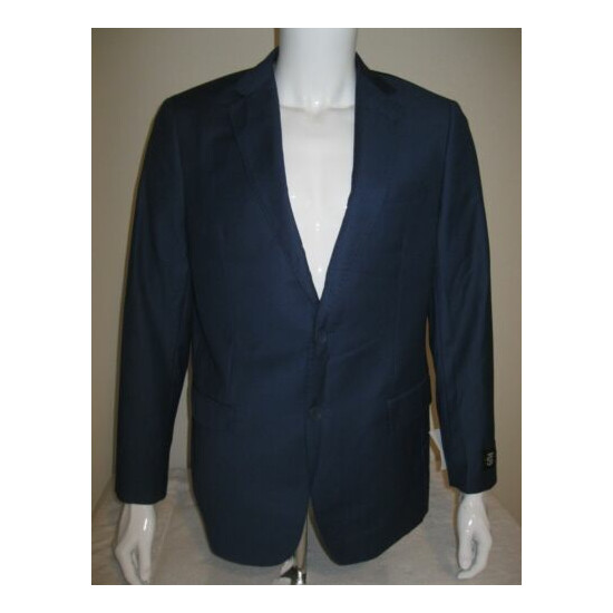 Sebastian Taheri Suit Jacket Size 40 French Blue Model; Wall Street Modern Fit image {1}