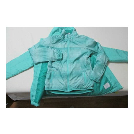 Champion Girls 3 way Zip hooded Jacket Coat XL 14/16 Mint green NWT $59.99 mrp image {4}