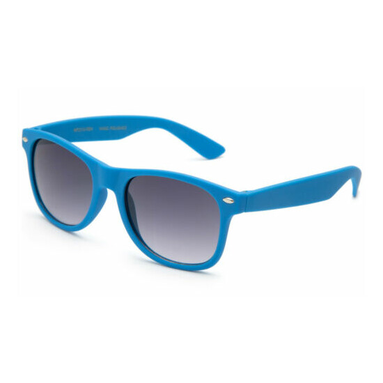Kids Sunglasses Boys Girls Retro Rubberized Soft Frame AGE 3-12 UV 100% image {3}