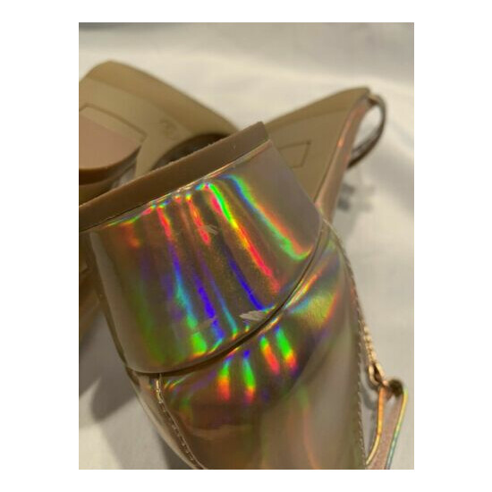 Olive & Edie "Trina" Rose Gold Ankle Strap Open Toe Shoe Sandal Youth 6 image {5}