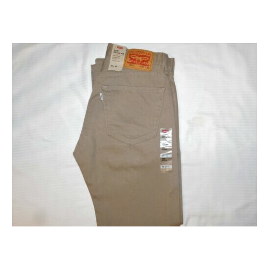 LEVIS 505 Regular Fit Jeans Straight Leg Extra Room In Thigh Timberwolf Khaki image {2}
