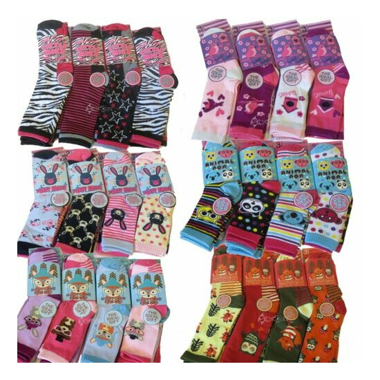 6/12 Pairs Childrens Girls Boys Cotton Novelty Socks Infant Size 0-6 Big KIds image {2}