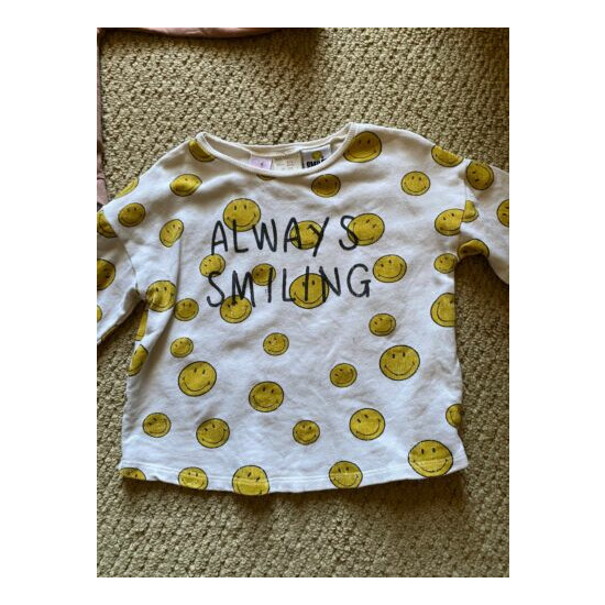 Zara Baby Toddler Girl Set Of Smiley Sweatshirts/Long-sleeve - Size 3/4 Years image {2}