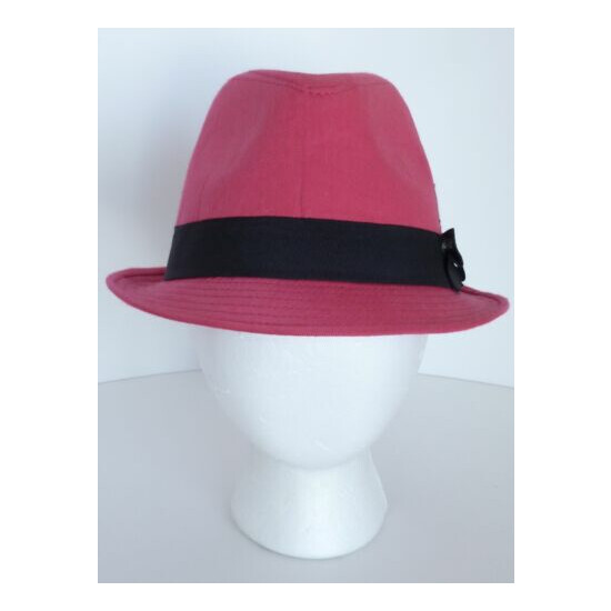 Hello Kitty Pink Black Band 100% Cotton One Size Youth Trilby Hat Sanrio image {3}