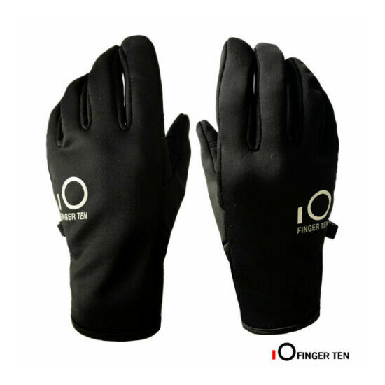 Cycling Winter Gloves Waterproof Touch Screen Full Finger Liner Men Women Sports image {3}